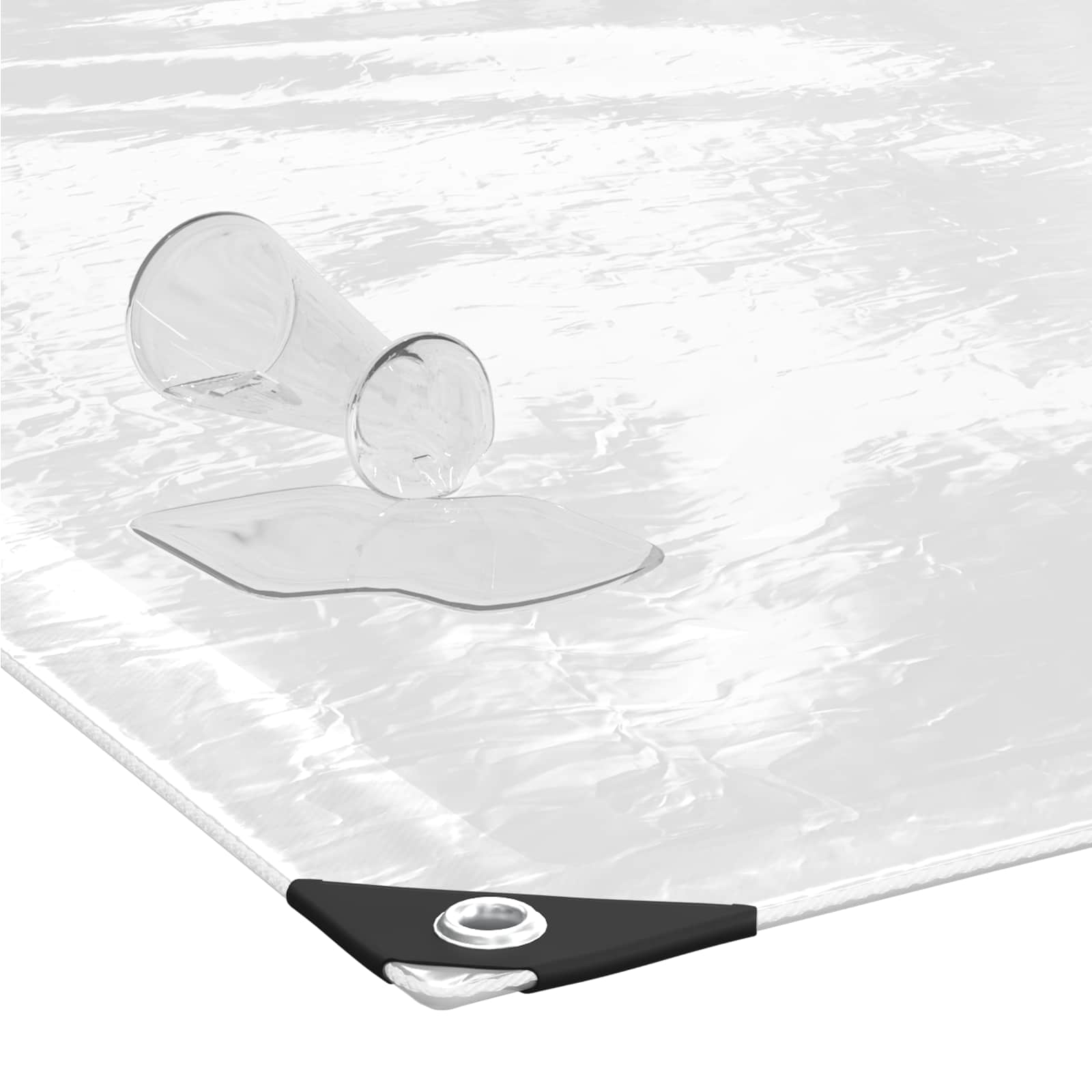 Telo con Occhielli Trasparente 3 x 12 m Polietilene 3429350