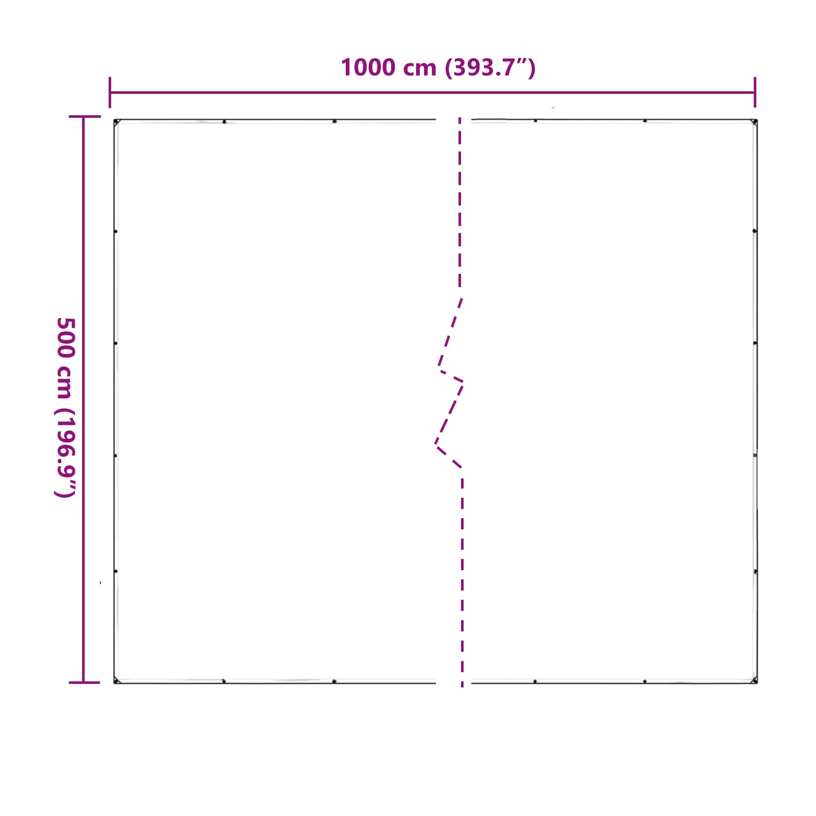 Telo con Occhielli Trasparente 5 x 10 m Polietilene 3429360