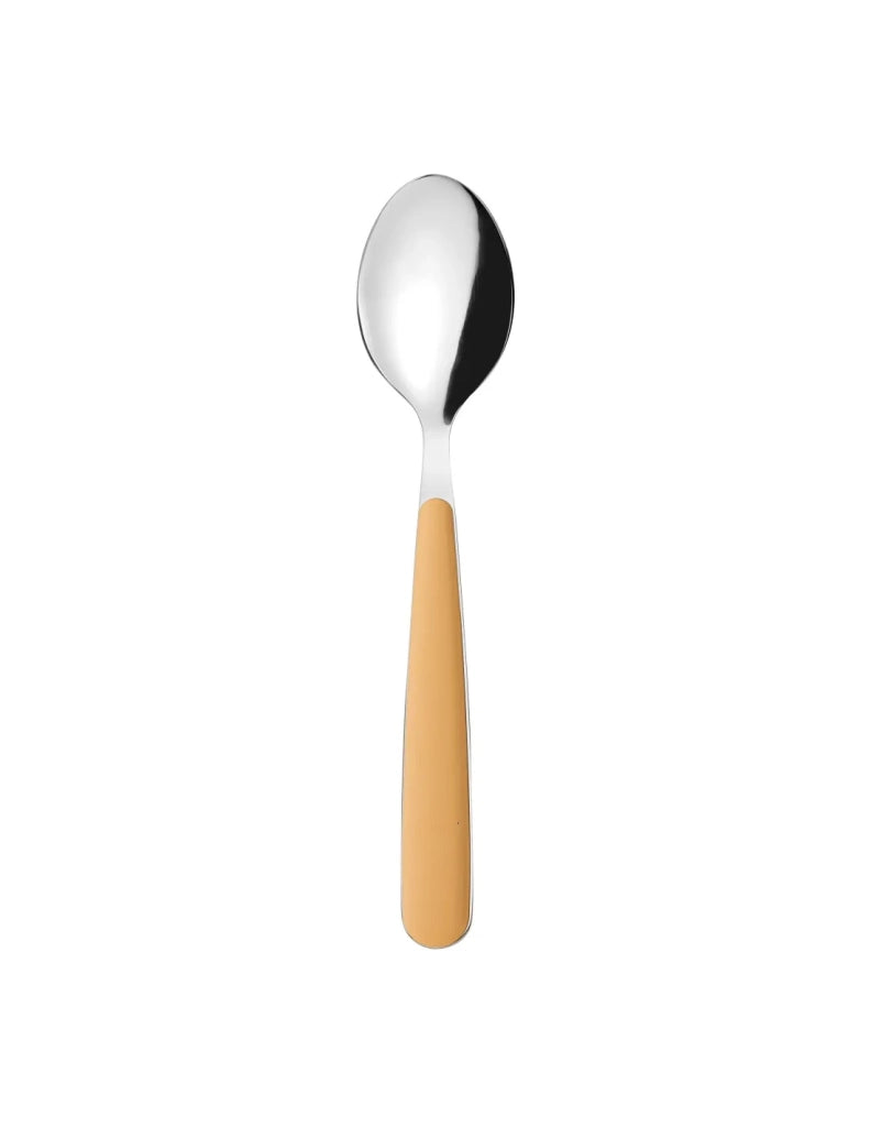 Cucchiaio da tavola in acciaio inox giallo senape