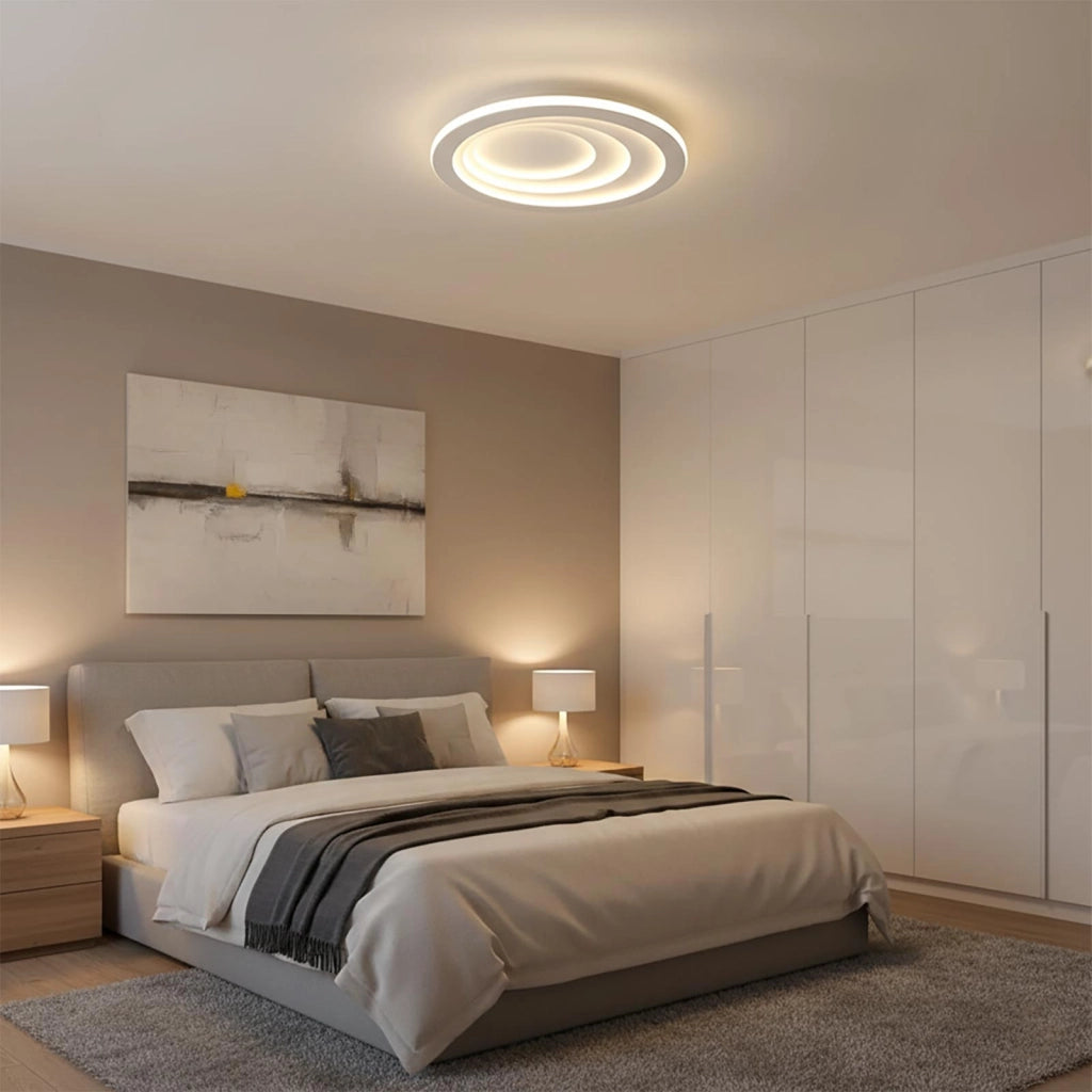 Plafoniera Moderna LED 70W CCT Bluetooth Dimmerabile Lampada Tonda Soffitto Luce Camera da Letto Soggiorno Cucina Telecomando