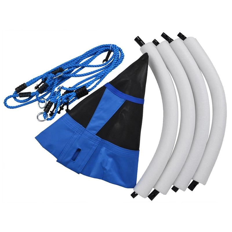 ALTALENA ROTONDA PER BAMBINI 100 X 180 CM BLU E NERA