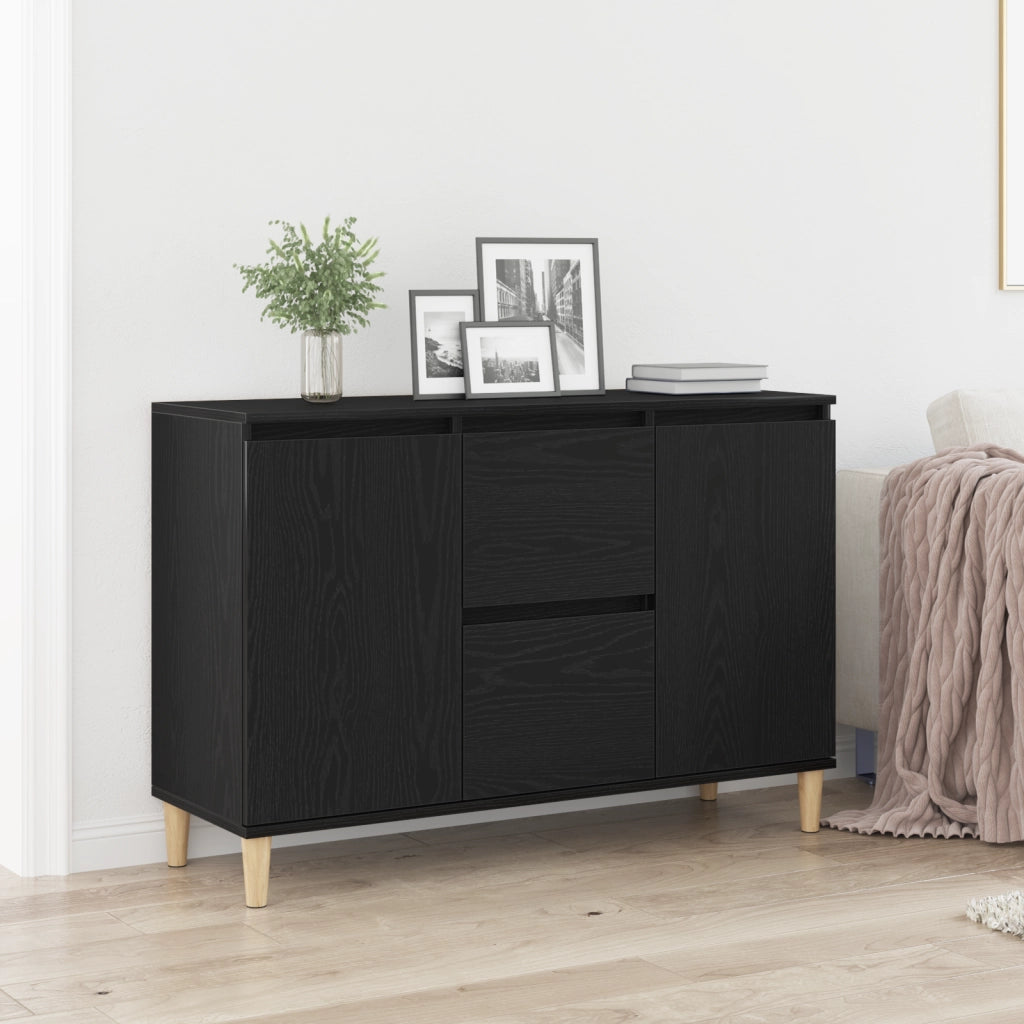 Credenza  in rovere nero 101x35x60 cm in legno ingegnerizzato