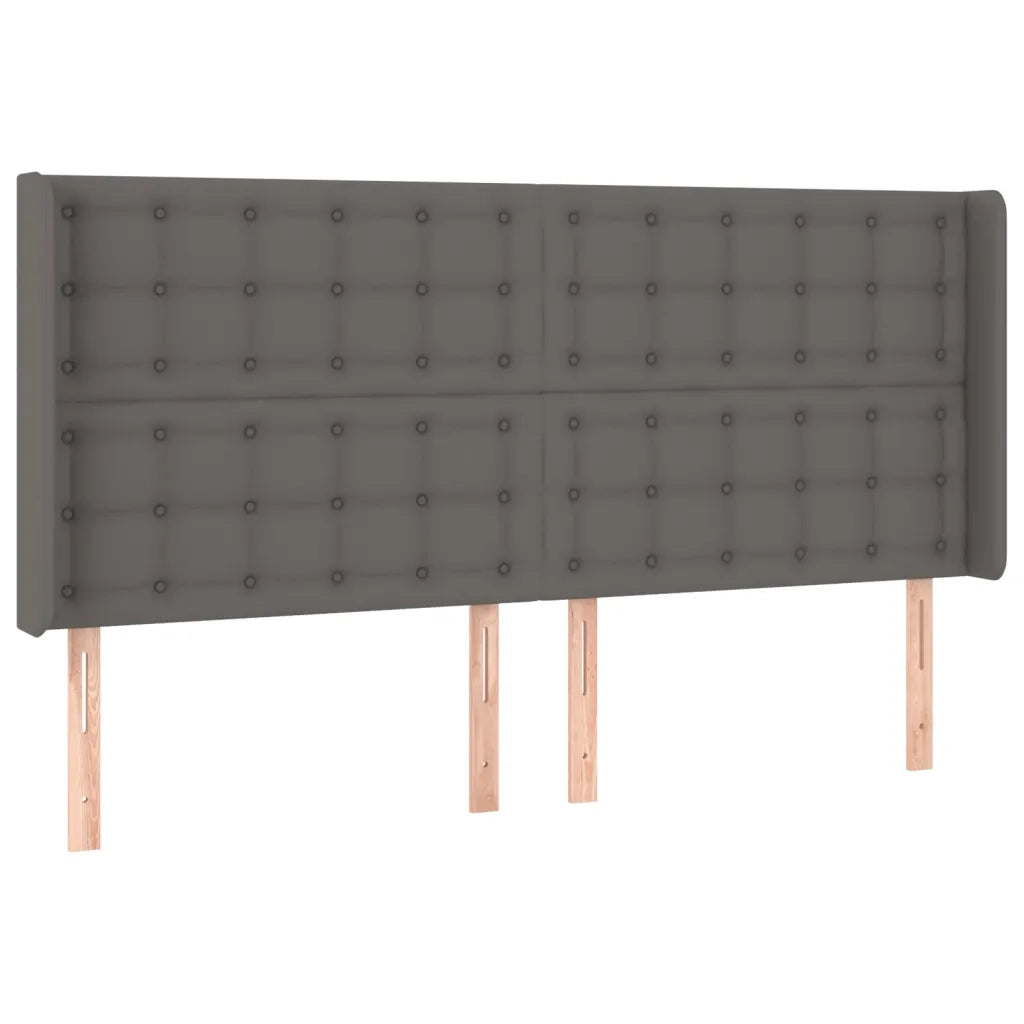 Testiera ad Orecchio-Testata con Orecchie Grigio 163x16x118/128cm in Similpelle 589520
