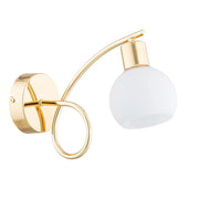 Applique ERYKA oro con diffusore bianco 1xE14 10W Alfa