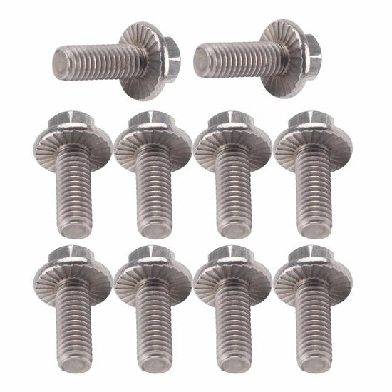 Viti a flangia a 5 facce in acciaio inossidabile A2-70 - 10 pezzi - Corrosione resistente - 304 Acciaio inossidabile - Viti a flangia a 5 facce con bottone a 5 facce