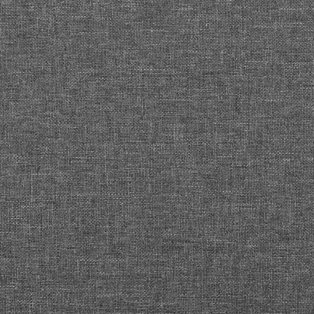 Testiera-Testata Decorativa Grigio Scuro 200x7x118/128 cm Tessuto