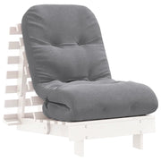 Divano letto | Sof¨¤ letto | Letto singolo Futon con Materasso Bianco 60x206x11cm Legno Pino