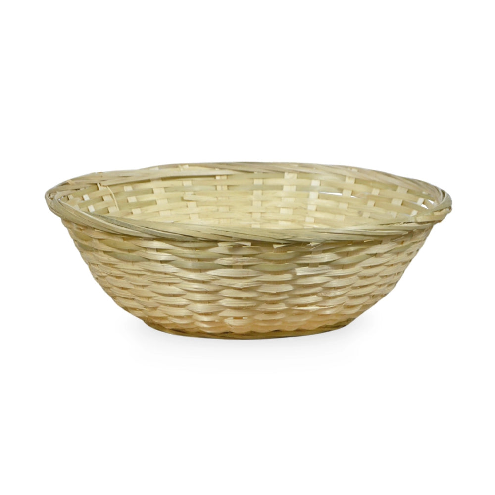 Ceste Cestini espositore intrecciati rotondi x10 fibra naturale cm 23 x 23 x h 8