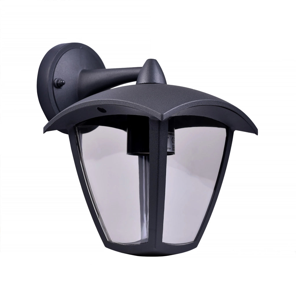 LAMPADA DA PARETE PER ESTERNO IP44 CON ATTACCO E27 - DESIGN TRAPEZOIDALE IN ALLUMINIO E PVC IDEALE PER GIARDINI TERRAZZE E FACCIATE