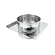 Piastra intermedia da 80mm in acciaio inox mf aisi 304