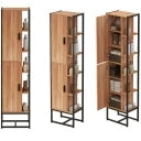 Mobiletto alto da bagno, stile loft, industriale, moderno, marrone chiaro