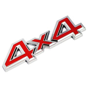 Trade Shop - Adesivo Decorazione 3d In Metallo Cromato Per Auto Figura Stemma 4x4 Sticker -