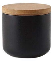 Scatole di stoccaggio in ceramica - sostenibili e stili - 1 pezzo - nero - ceramica - 260 ml