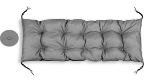 AIO FACTORY Cuscino da giardino impermeabile grigio 150x50 cm per panca/altalena