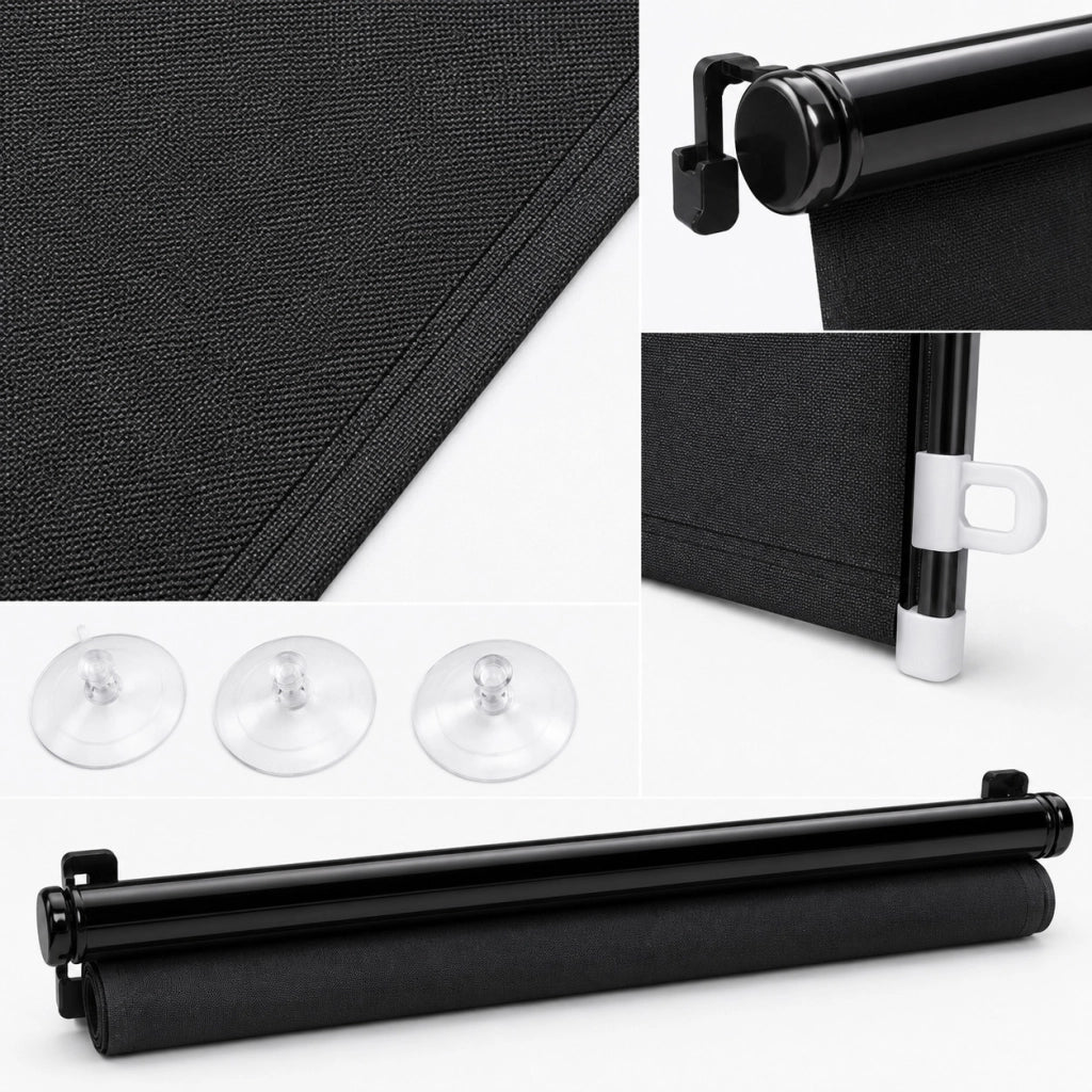 TENDINA PARASOLE AVVOLGIBILE PER AUTO 125x45CM PARABREZZA OSCURANTE CA-02468