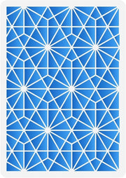 Stencil Geometrico Plus - Disegno per Parete 29,7x21cm - Grandi Stencil per Decorazione con Triangoli Esagoni Blocchi - Disegno per DIY su Parete Mobili Tessuti - Decorazione Moderna per Artigianato e Design