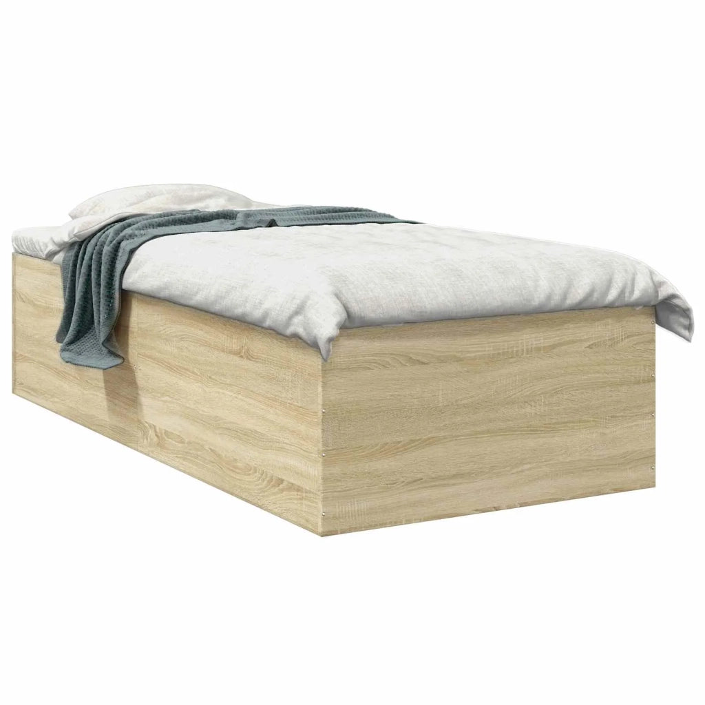 Struttura letto a pavimento Rovere Sonoma 80 x 200 cm 3429534