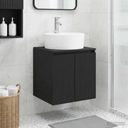 Mobile Lavabo da Parete Nero 49,5 x 44,5 x 65 cm 890433