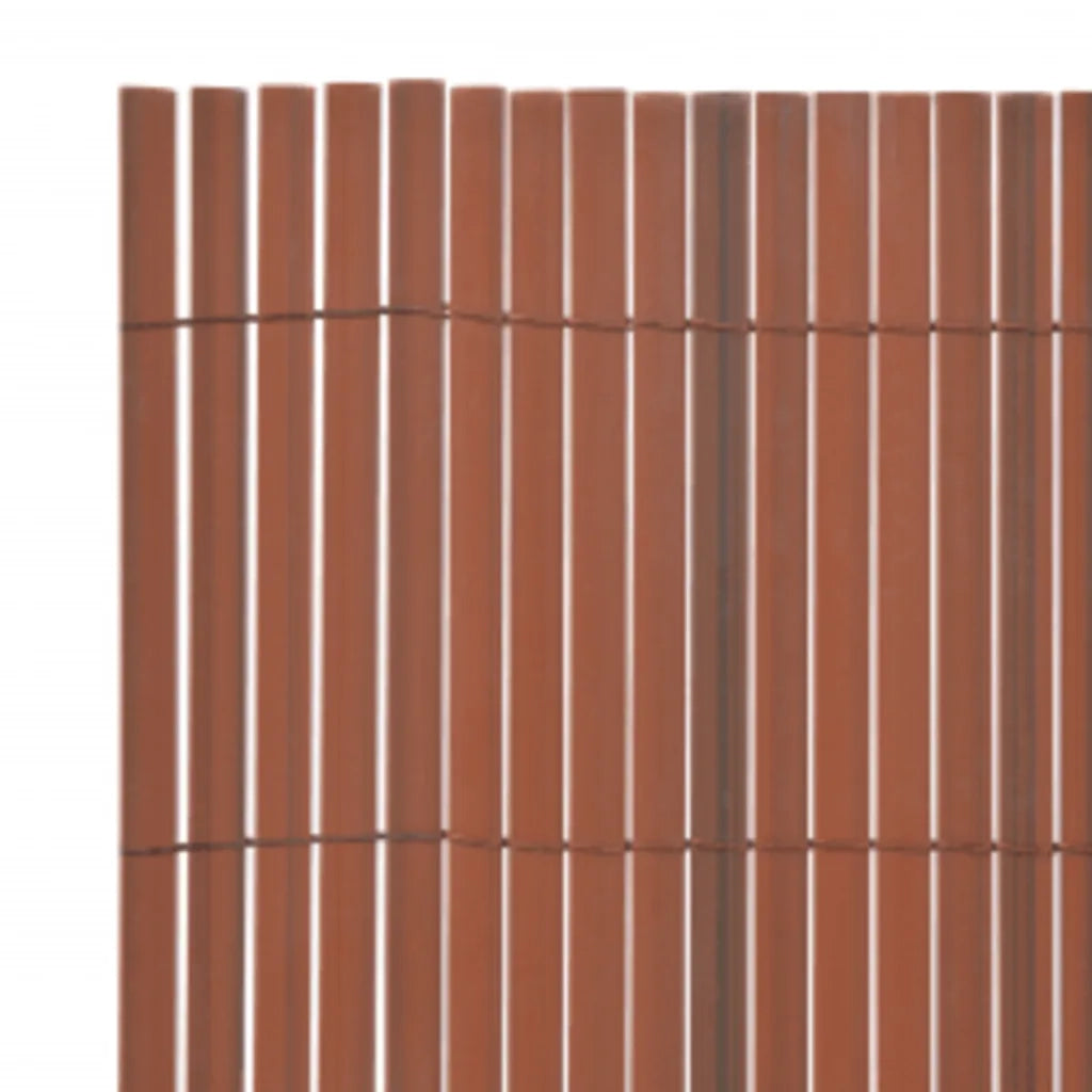 Recinzione da Giardino a Doppio Lato 110x500 cm Marrone 317164