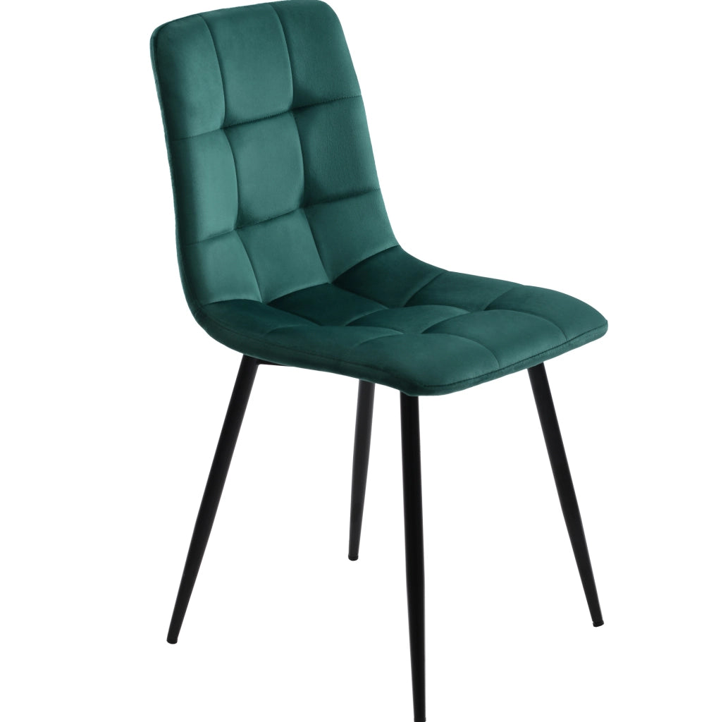 Set tavolo rotondo 100 cm con 4 sedie in velluto verde