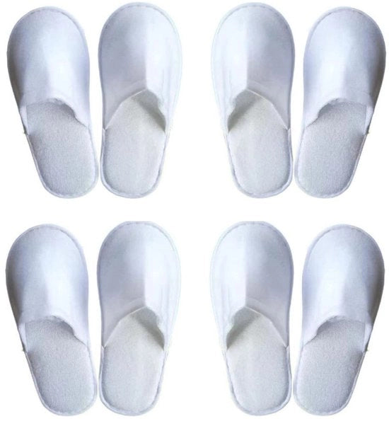 Slipper badantiader 4 pezzi - Slipper antiscivolo per casa - Scarpe per ospiti - Pantofola per hotel - Leggero - Materiale antibatterico - Pantofola