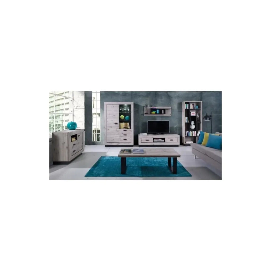 Libreria MALAGA - Colore rovere Wellington - 75 x 35 x 188 cm