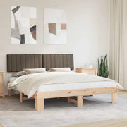 Letto con Testiera Rivestita Talpa 180 x 200 cm Pino massello