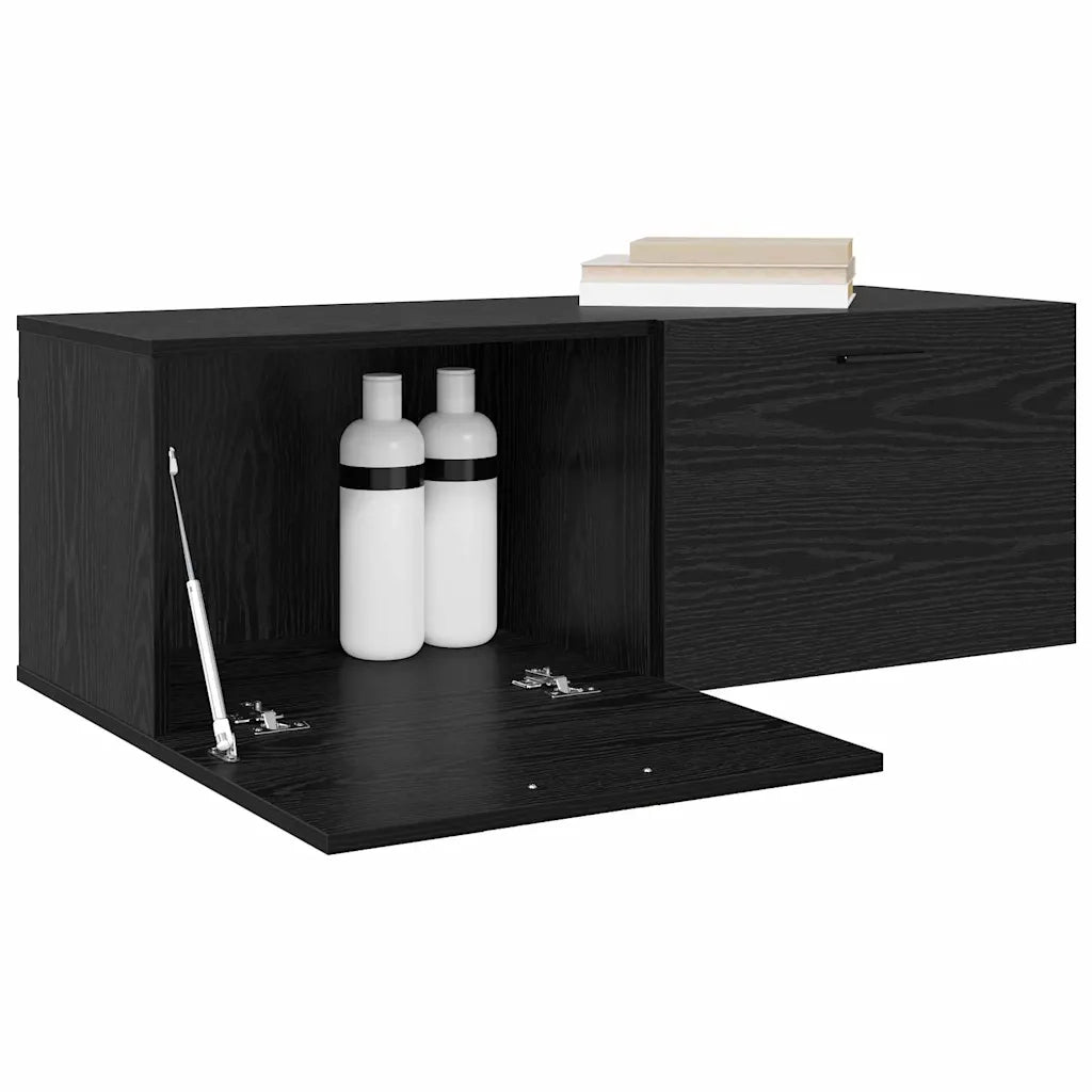 Mobiletto a muro Rovere Nero 100 x 36,5 x 35 cm 879572