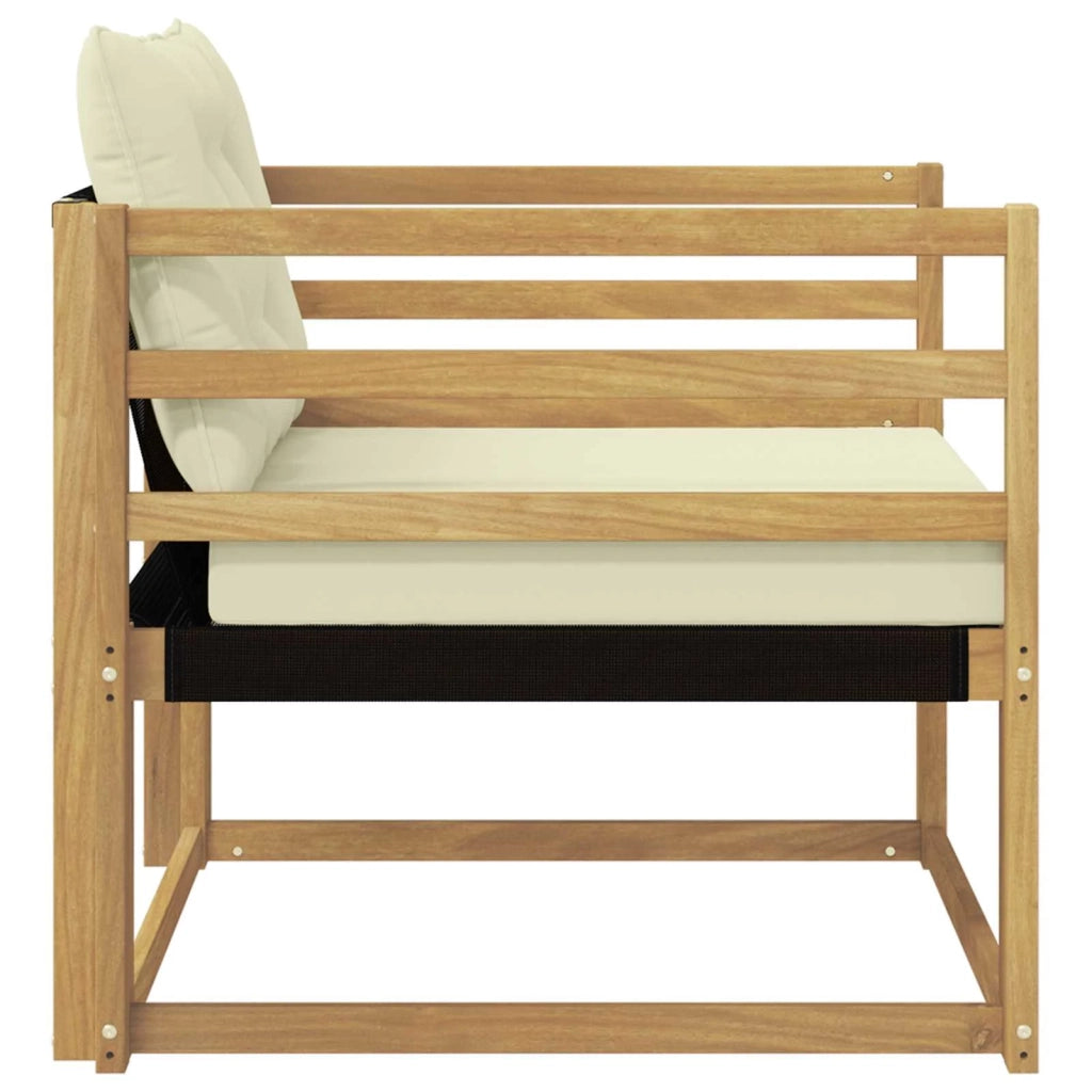Set di divani da esterno-Sofa da giardino Legno di Acacia Massello e Textilene 826570