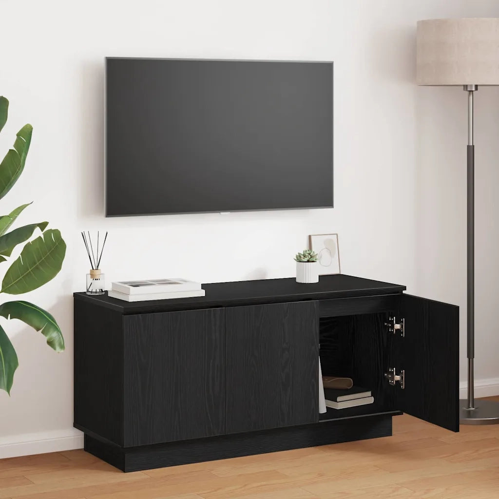 Mobile TV-Credenza per TV-Console TV Rovere Nero 100 x 38 x 49 cm Legno multistrato