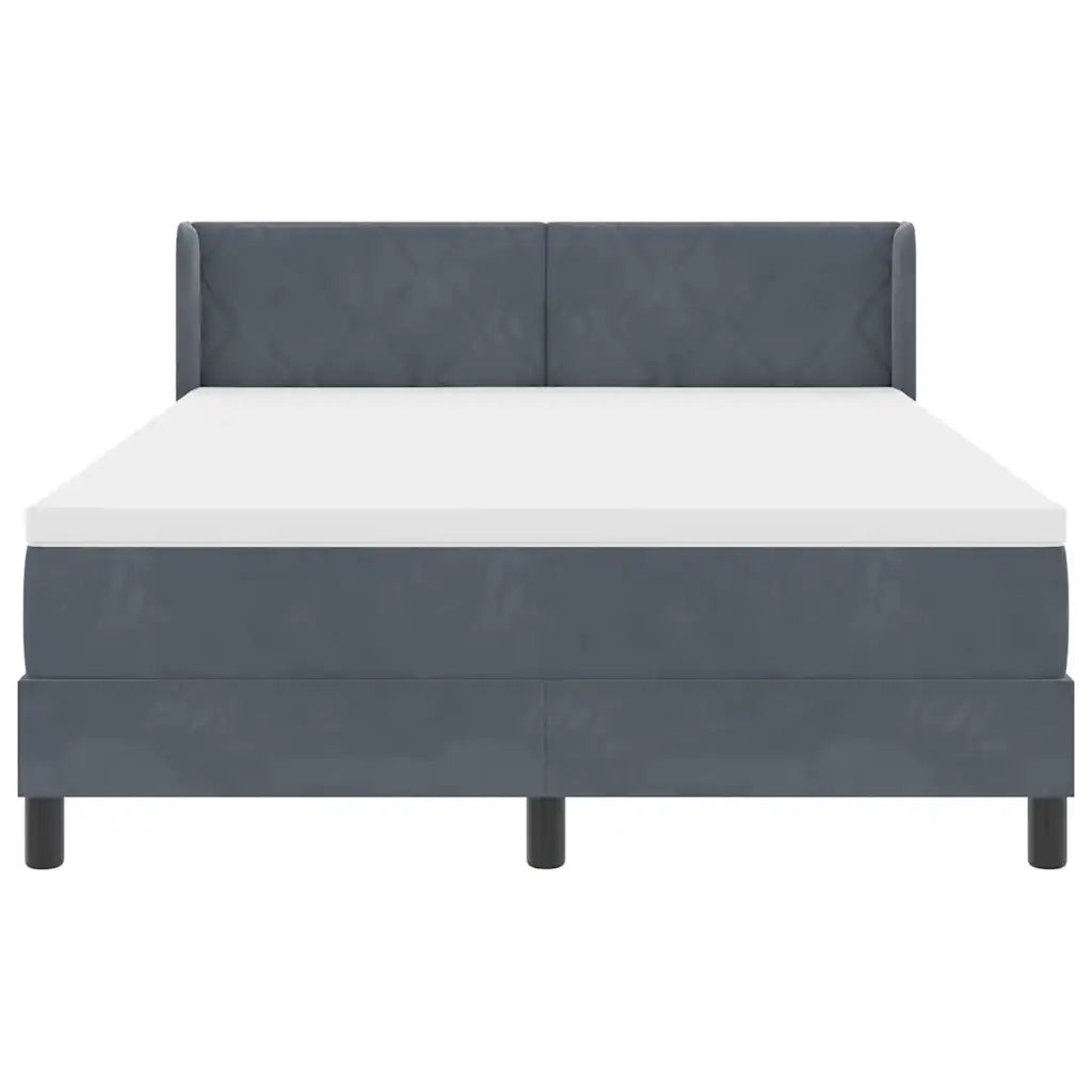 Letto a molle con testiera Grigio scuro 200 x 160 cm Poliestere 3341529