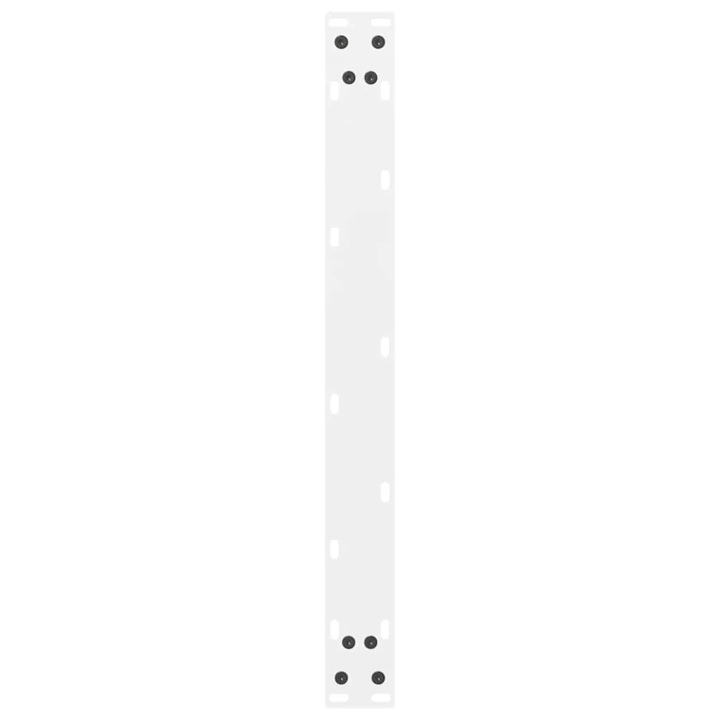 Set di 2 gambe quadrate per tavolino da caffè 60 x 30 cm con piedini regolabili design moderno in acciaio bianco 02_0057505