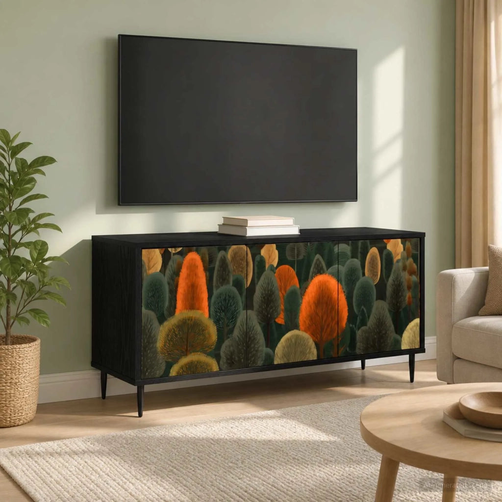 Mobile TV ZAANDAM 102 x 33 x 51 cm Rovere Nero 8007100