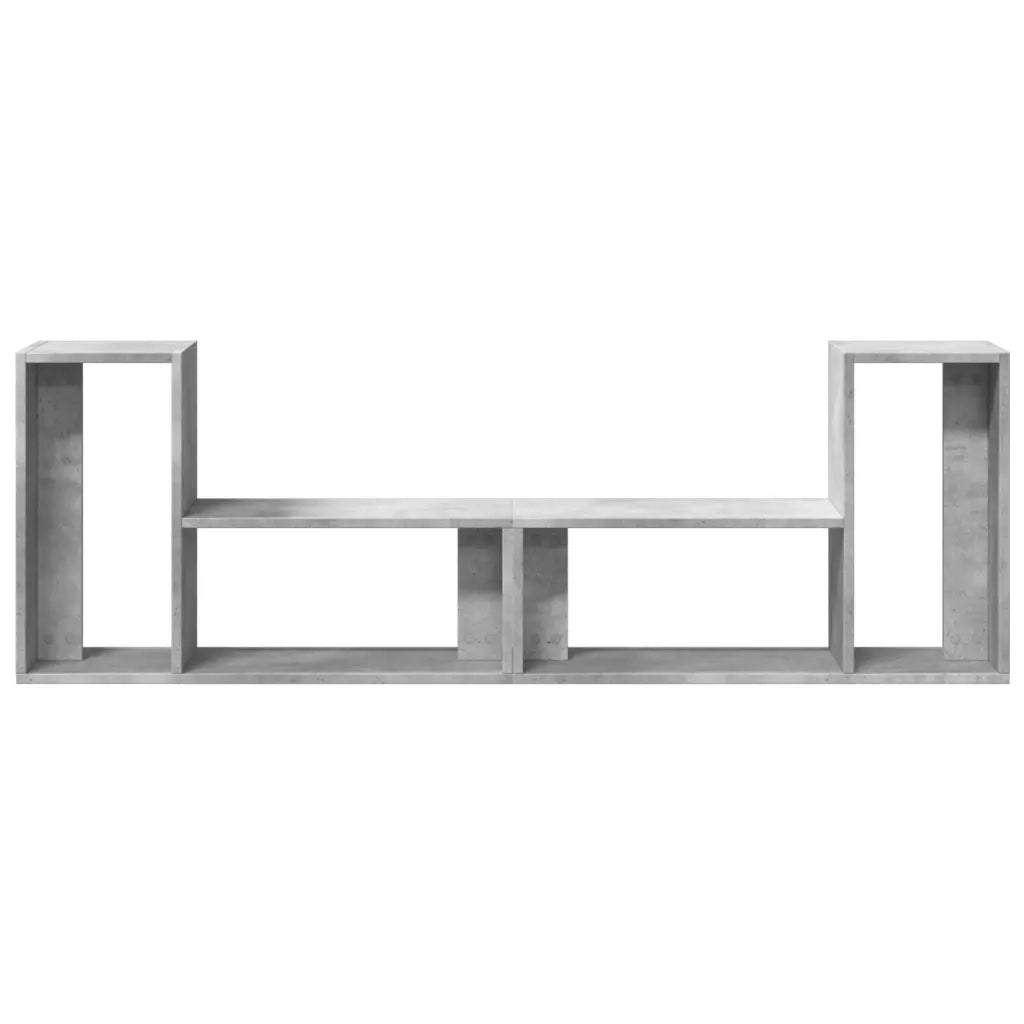 Mobili TV Muro 2pz-Set di 2 Credenza per TV sospesa Grigio Cemento 75x30x50 cm Legno Multistrato