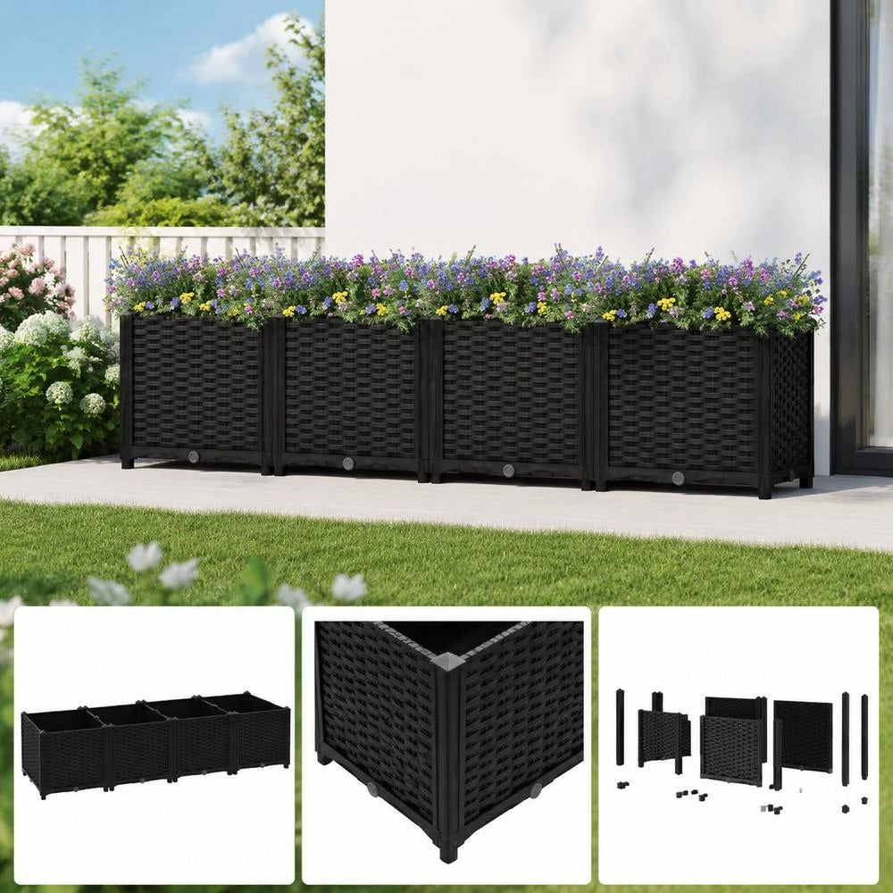 Raised Bed 160x40x38 Cm Polypropylene