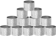 Servette in metallo argento artigianale - portaservette decorative rotondi per decorazione di tavola - pranzi di matrimonio - ufficio da tavola - decorazione di casa - set da 6
