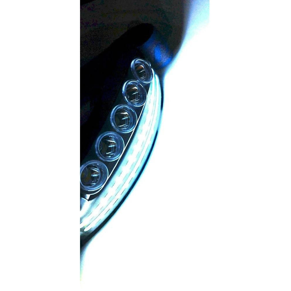 Trade Shop - Torcia Da Testa Frontale Sensore Movimento 68 Led Luce Bianca Rossa Blu -