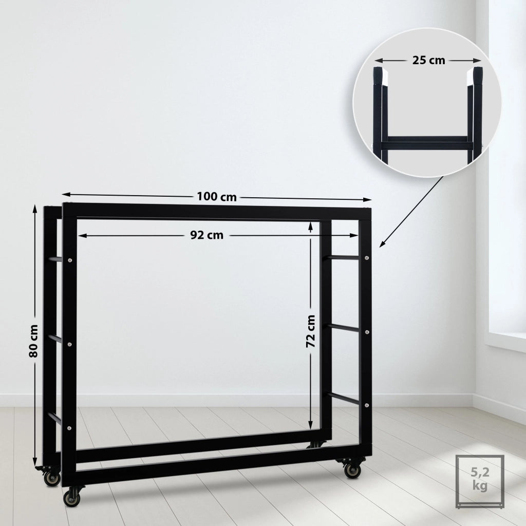 Portalegna Keri con ruote 25x100x80
