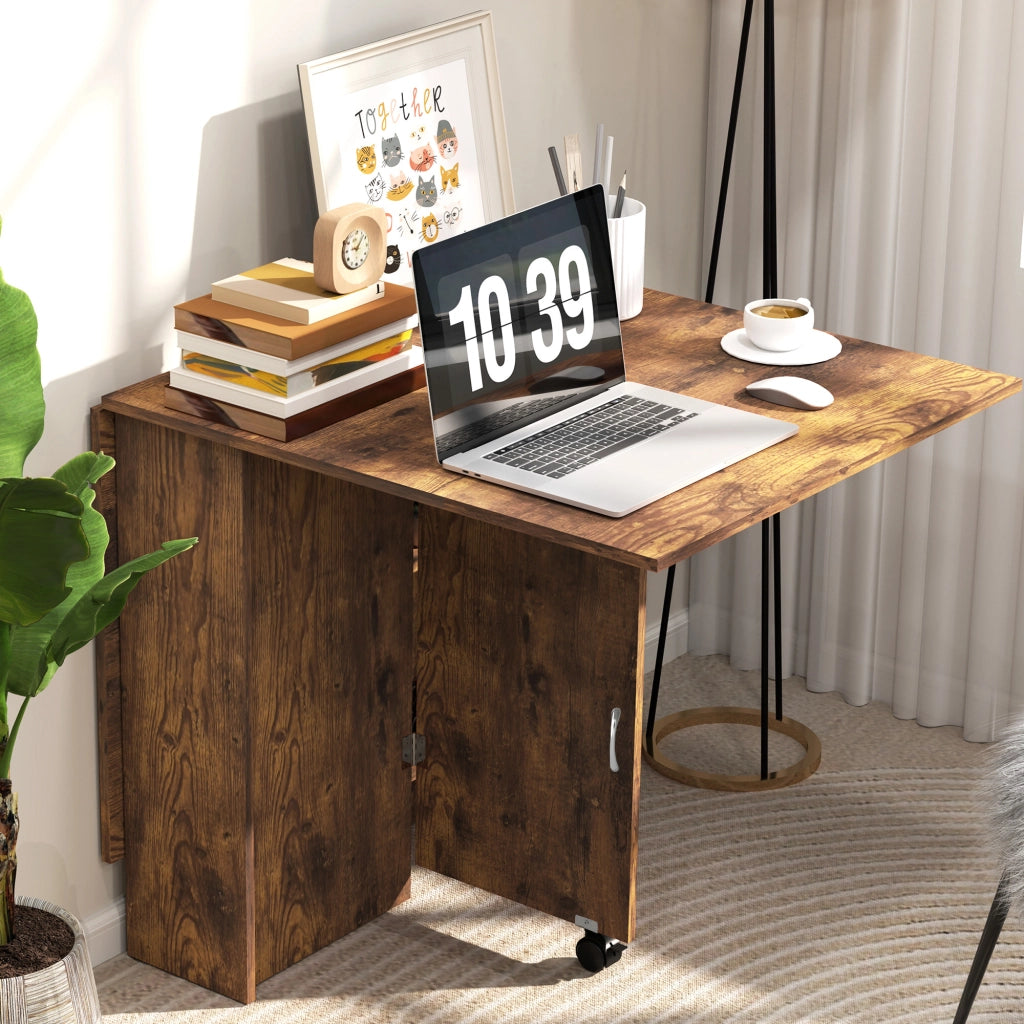 Tavolo da pranzo allungabile pieghevole ¨C Minimal ¨C marrone 90x200