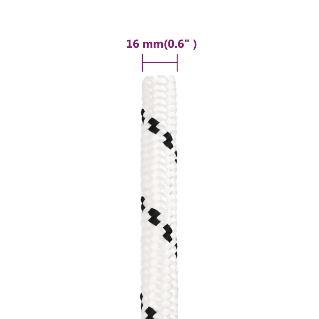 Corda | Fune Intrecciata per Barca Bianca 16 mm x 25 m Poliestere