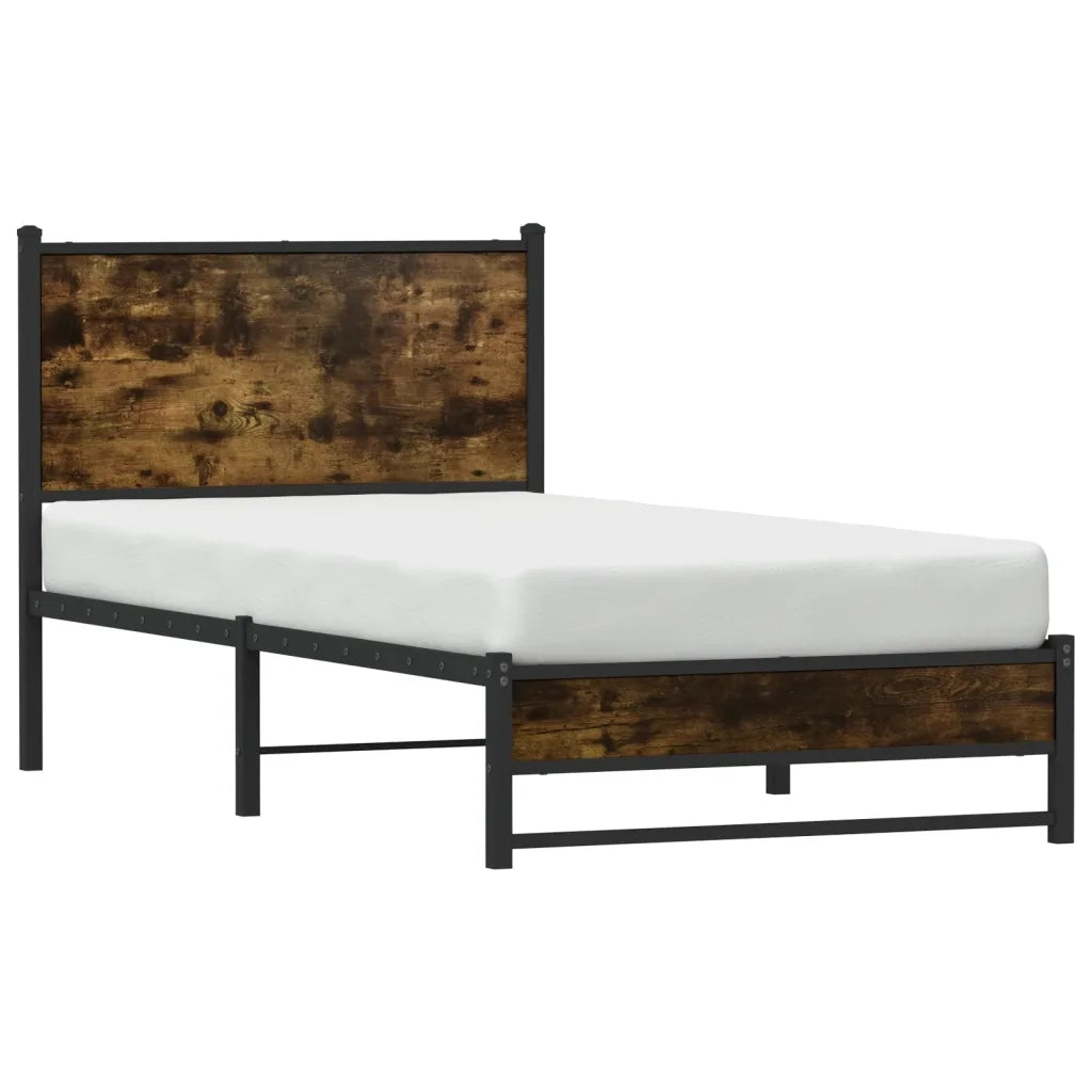 Giroletto senza Materaso in Metallo Rovere Fumo 100x200 cm 4007827