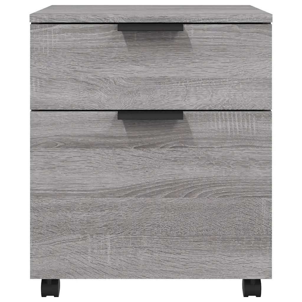 Schedario con Ruote Grigio Sonoma 45x38x54 cm Legno Multistrato CFW9504853