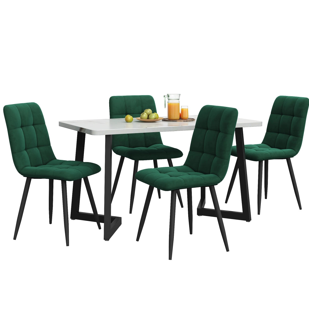 Set tavolo da pranzo 117x68 cm; moderno; MDF; verde