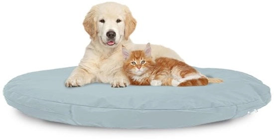 Hoes di ricambio per cuscino per cani, 100% impermeabile, lavabile, rimovibile, con chiusura a raccordo (grigio, 92 x 92 x 10 cm)