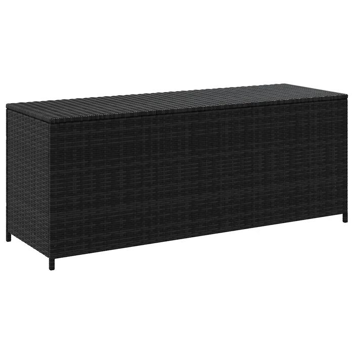 Baule da Giardino Nero 150x50x60 cm in Polyrattan cod mxl 78599
