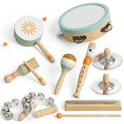 Strumenti Musicali Bambini in Legno ¨C zephmum ¨C 3+ Anni con Tamburello e Maracas