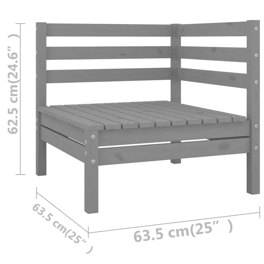 Set di mobili da giardino mobili da esterno set da 4 pezzi legno massello di pino grigio 02_0016254