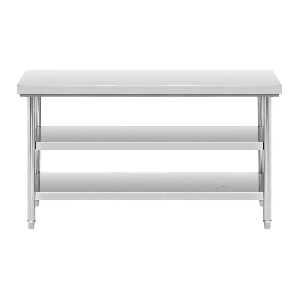 Tavolo da lavoro in acciaio inox 150 x 60 cm 600 kg 3 livelli 14_0003687