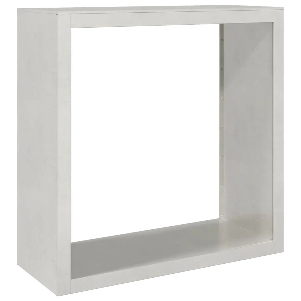 Portalegna 100 x 40 x 100 cm in acciaio inox marrone 02_0043690