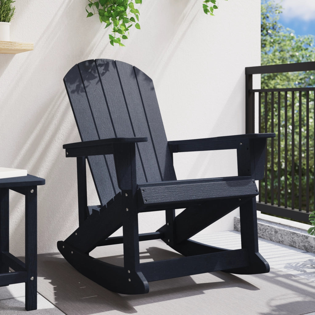 Sedia a Dondolo Adirondack Blu Navy 73.5x92x90 cm HDPE